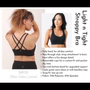 🌙🖤 Zyia Light N Tight Strappy Bra 🌙🖤